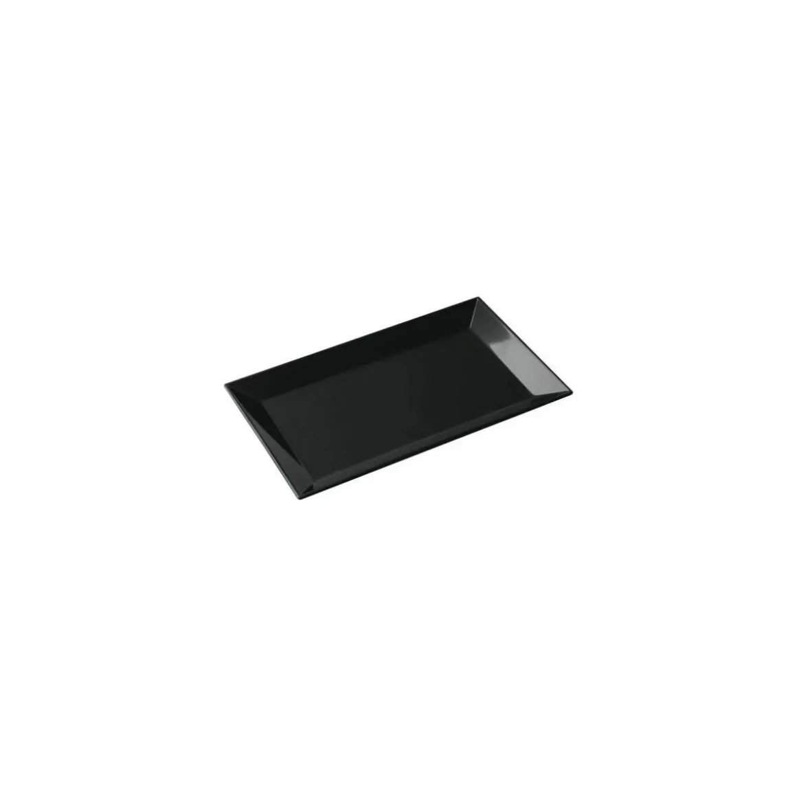 Plat glacière mélamine noir 26 x 16,5 x 2 cm