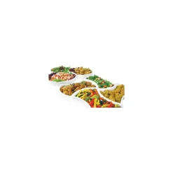 Plat mélamine Crescent blanc 30 x 27,8 x 6,3 cm