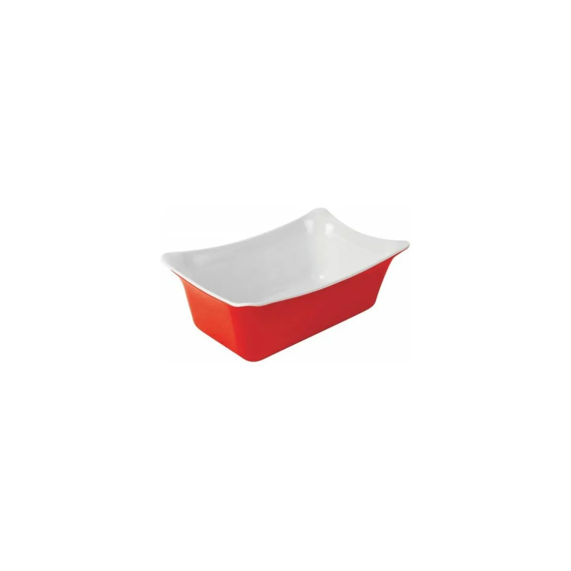 Plat mélamine Fleur Crock Rouge/Blanc GN1/4