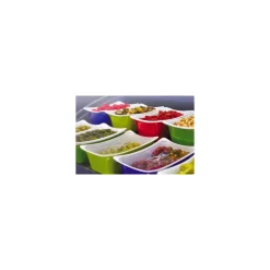 Plat mélamine Fleur Crock Vert/Blanc GN 1/4