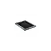 Plat mélamine noir bord gris 28 x 21 x 2,1 cm