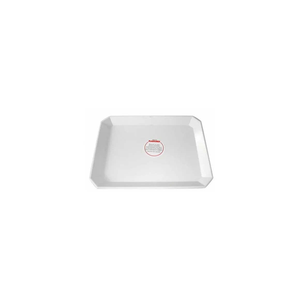 Plat octogonal mélamine blanc 40 x 30 x 3 cm