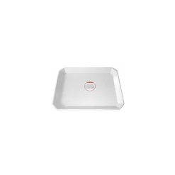 Plat octogonal mélamine blanc 34 x 23 x 3 cm