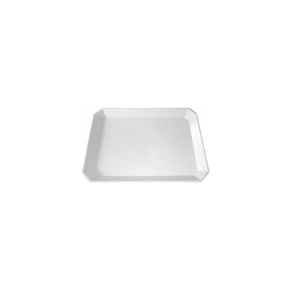 Plat octogonal mélamine blanc 32 x 20 x 3 cm