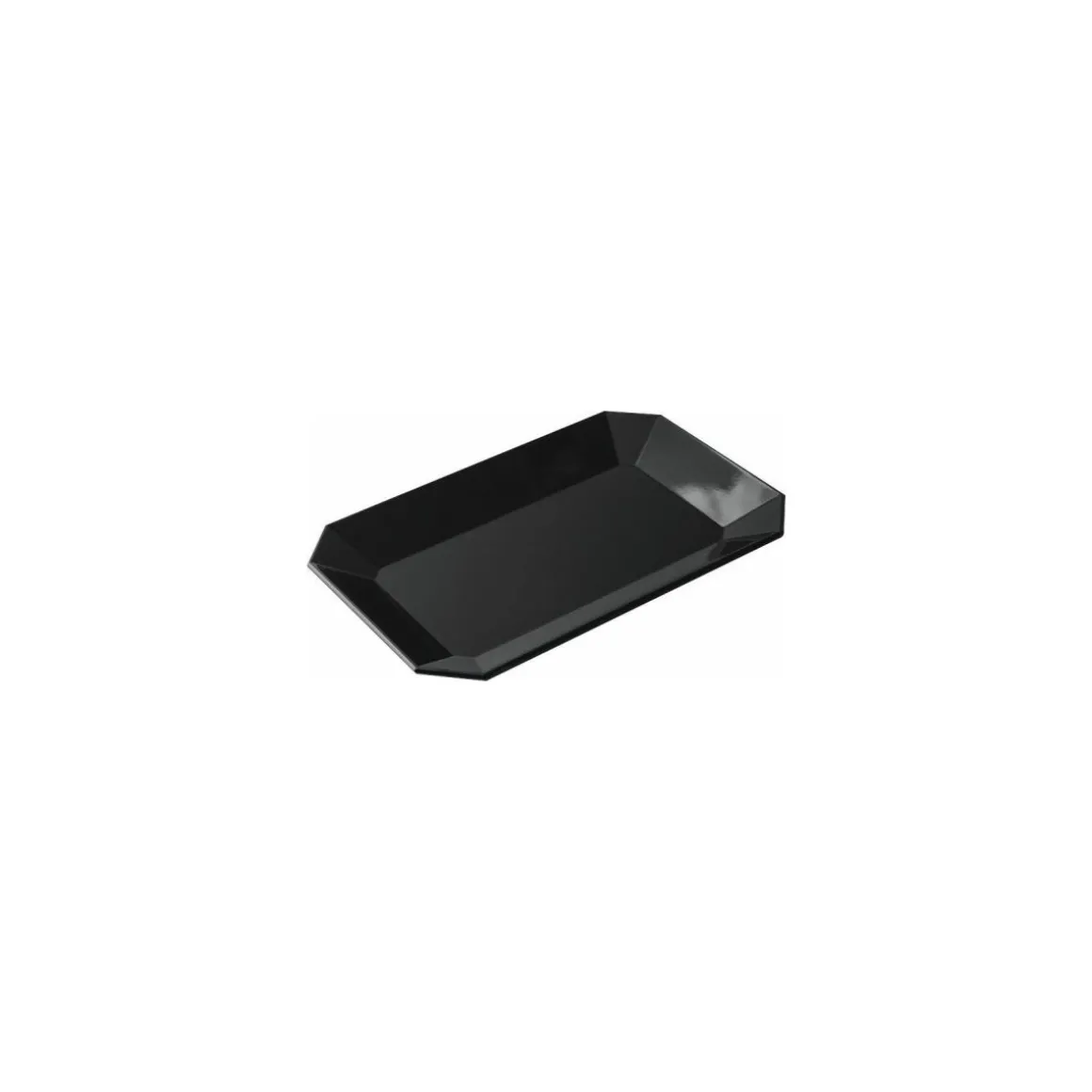 Plat octogonal mélamine noir 32 x 20 x 3 cm