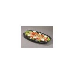 Plat ovale PET noir 45 x 30 x 2,5 cm - par 10