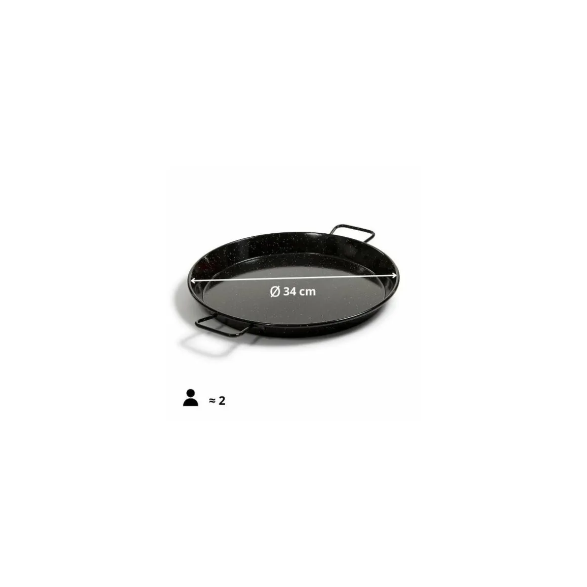 Plat à paëlla acier émaillé induction Garcima Ø 34 cm
