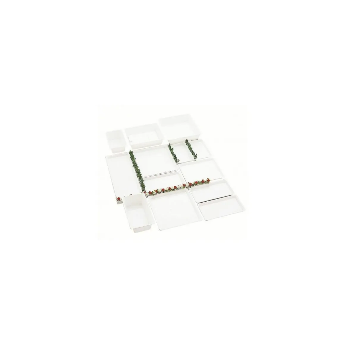 Plat plexi GN 2/5 blanc H. 1,7 cm 53 x 20 cm
