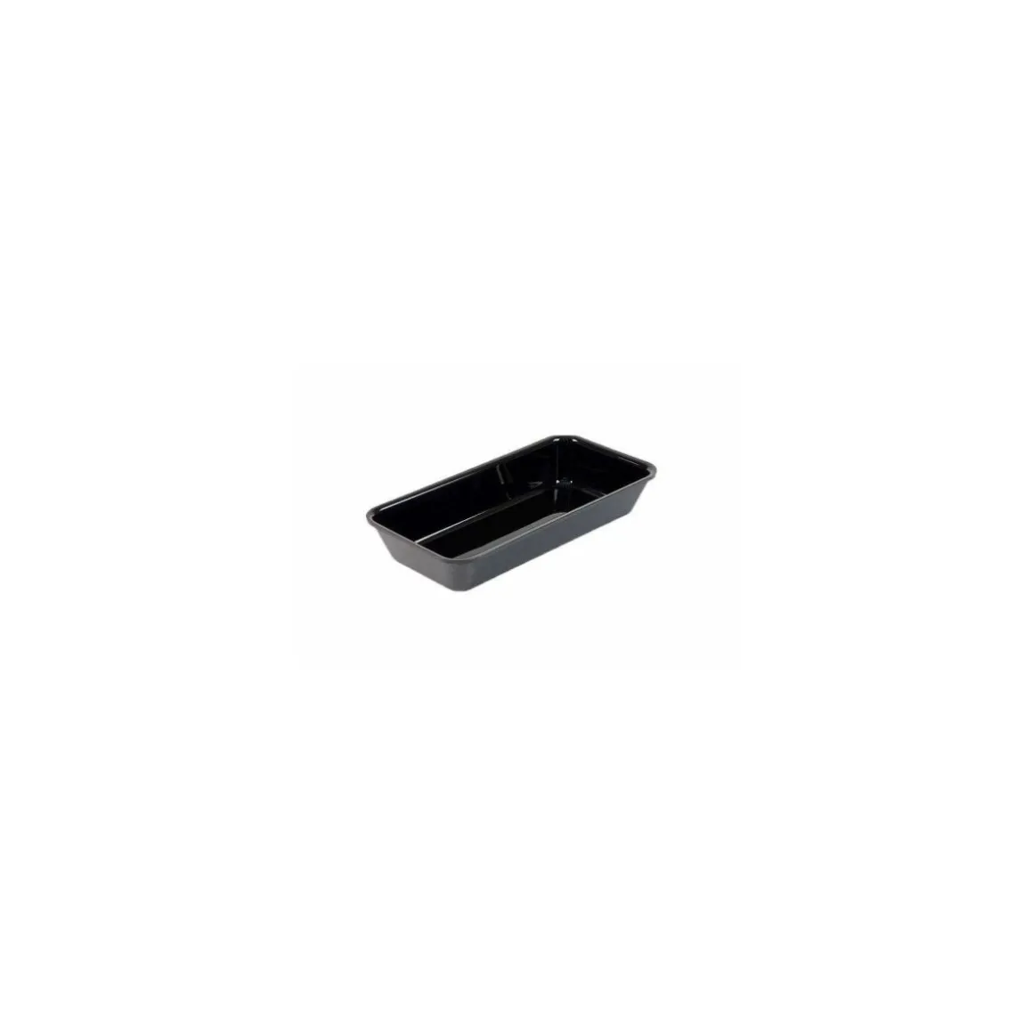 Plat plexi rectangulaire noir 28 x 14 x 5 cm