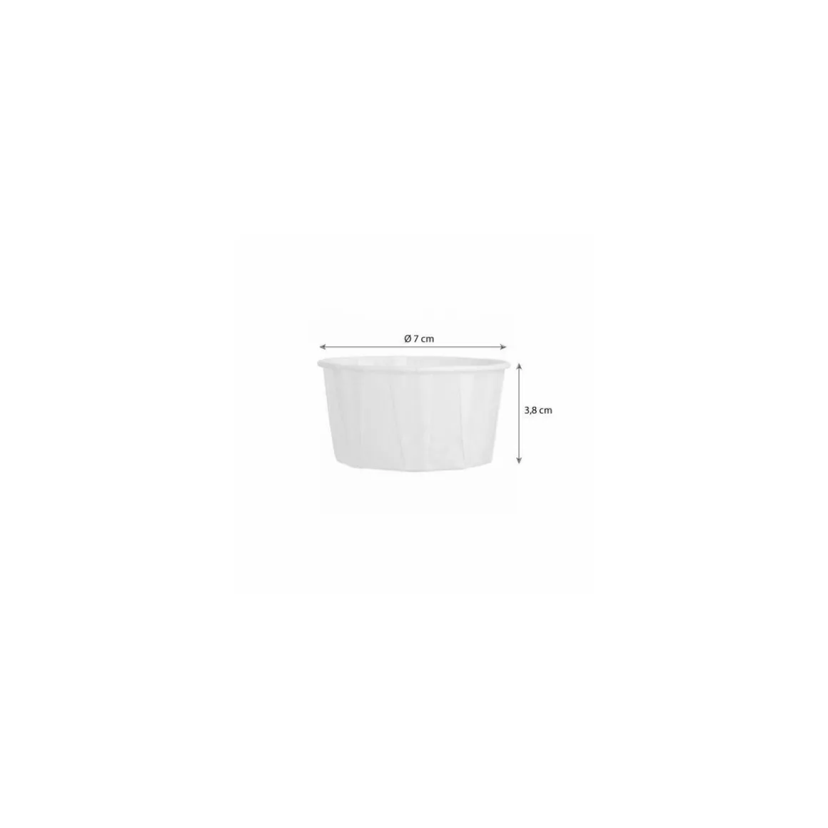 Pot papier plissé ingraissable 120 ml - par 250