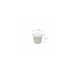 Pot plastique PP avec couvercle 125 ml - par 250