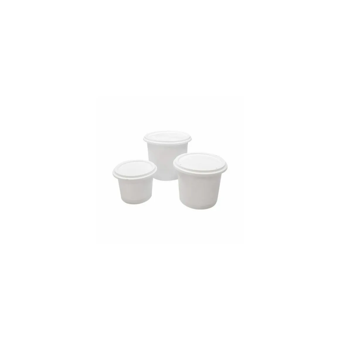 Pot plastique PP avec couvercle 250 ml - par 250