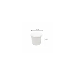 Pot plastique PP avec couvercle 250 ml - par 250