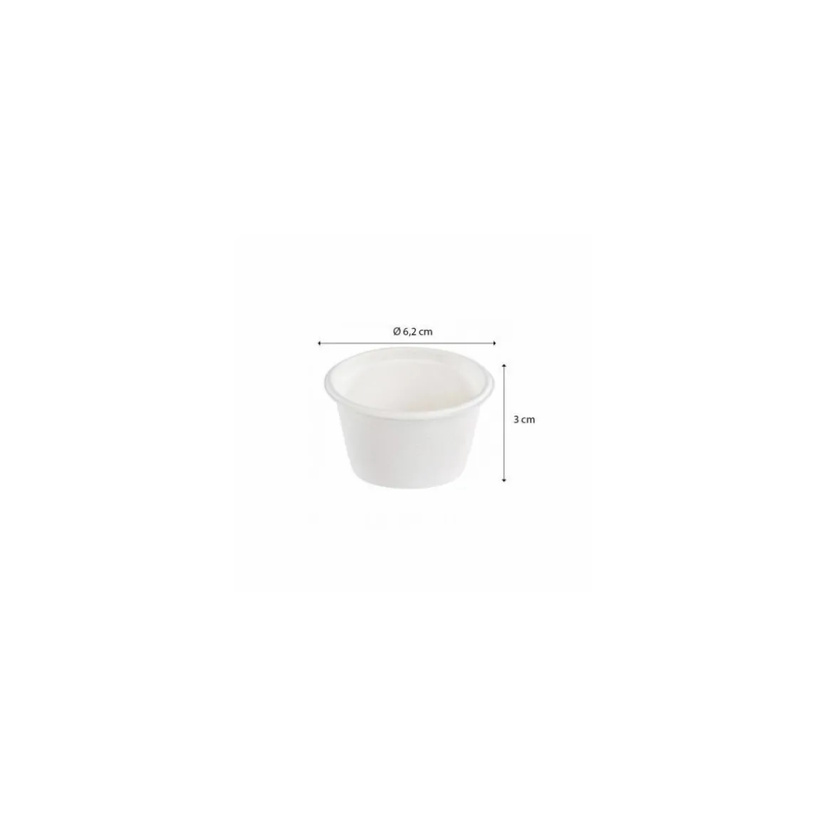Pot à sauce bagasse 6 cl - par 100