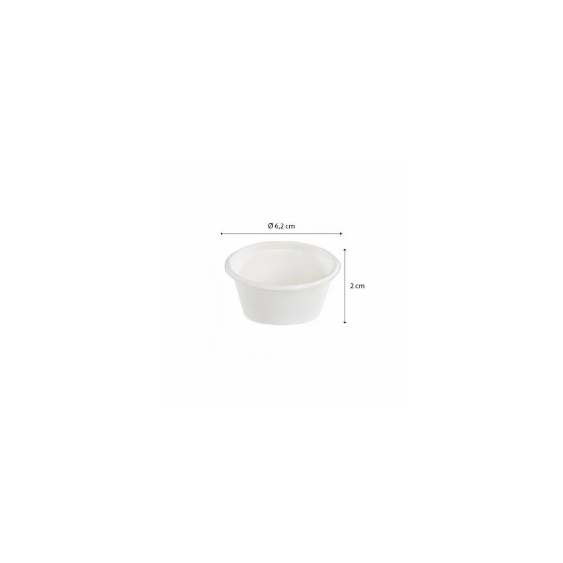 Pot à sauce bagasse 3 cl - par 75