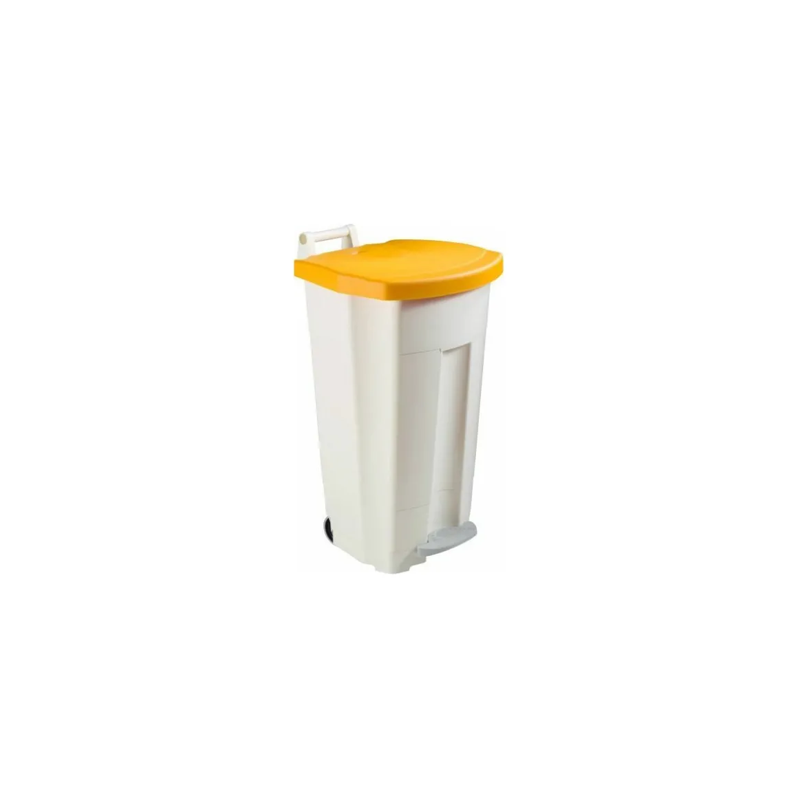 Poubelle mobile a pédale Boogy jaune 90 L