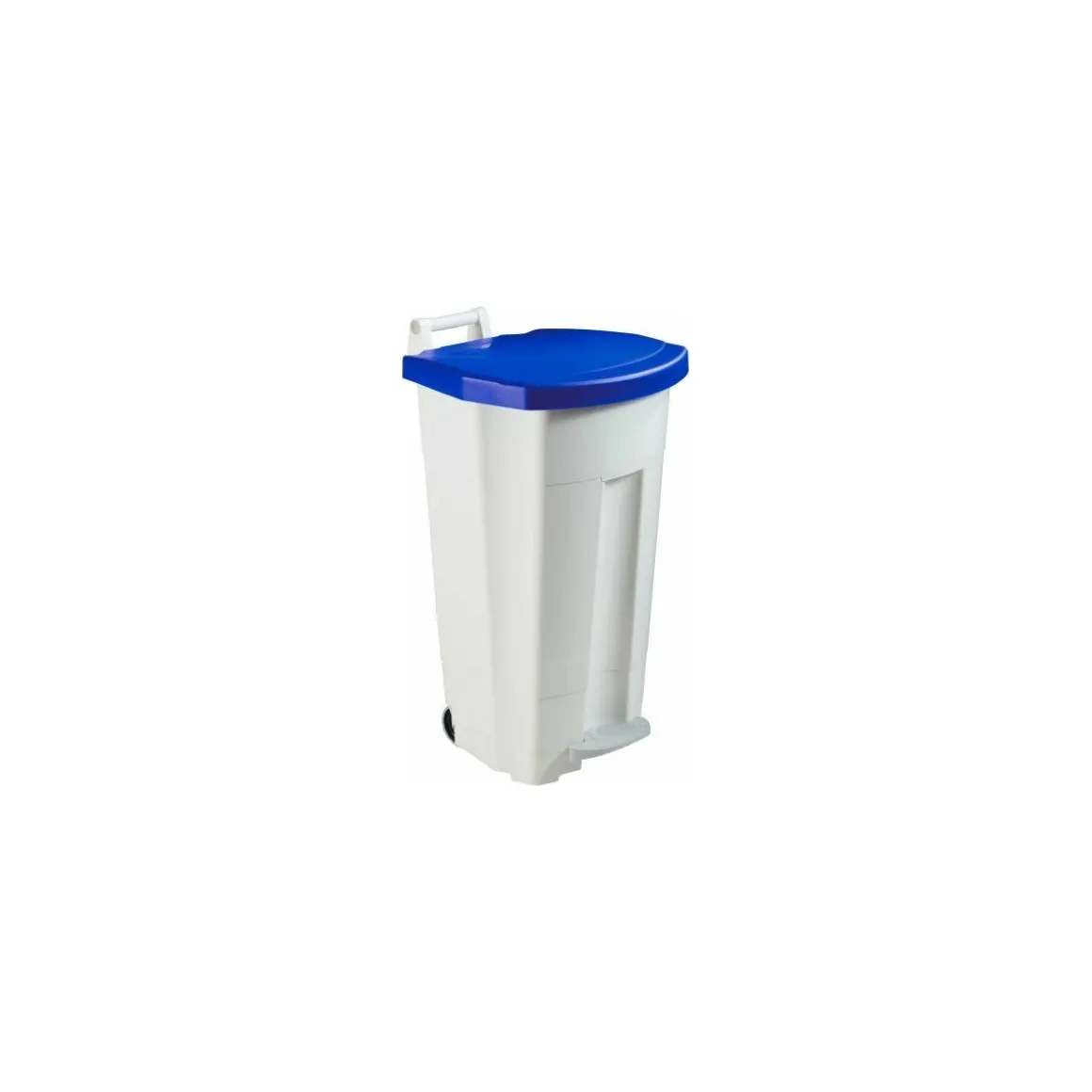 Poubelle mobile a pédale Boogy bleu 90 L