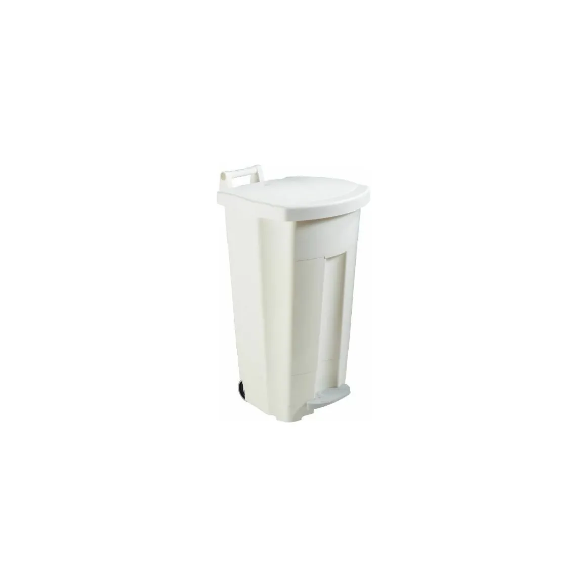 Poubelle mobile a pédale Boogy blanc 90 L