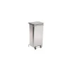 Poubelle mobile corps inox 110 L