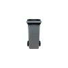 Poubelle plastique grise sur roues 120 L