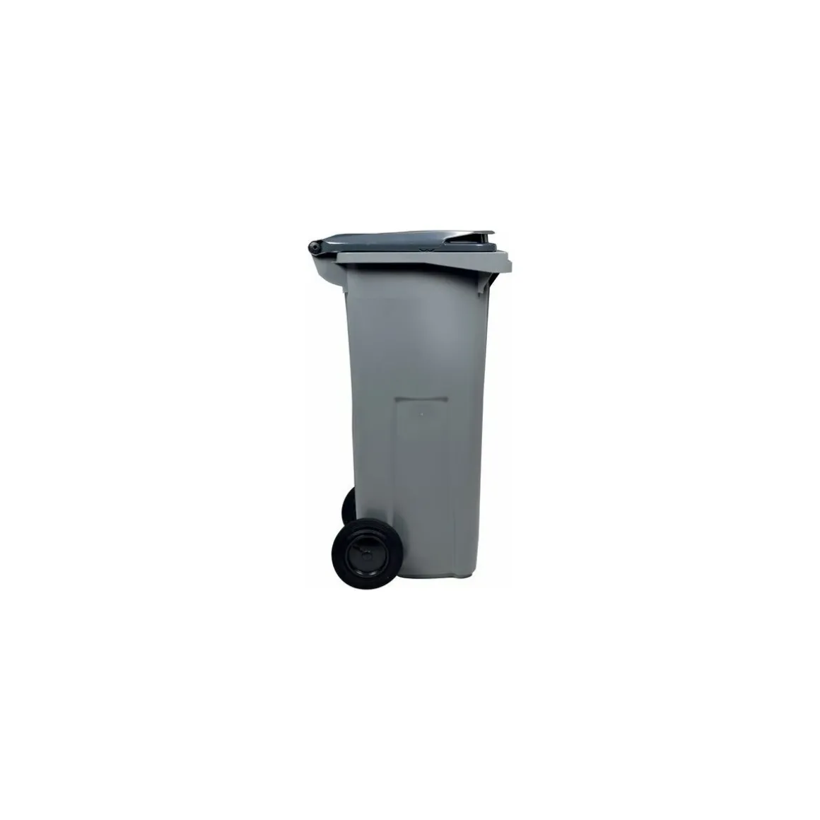 Poubelle plastique grise sur roues 120 L