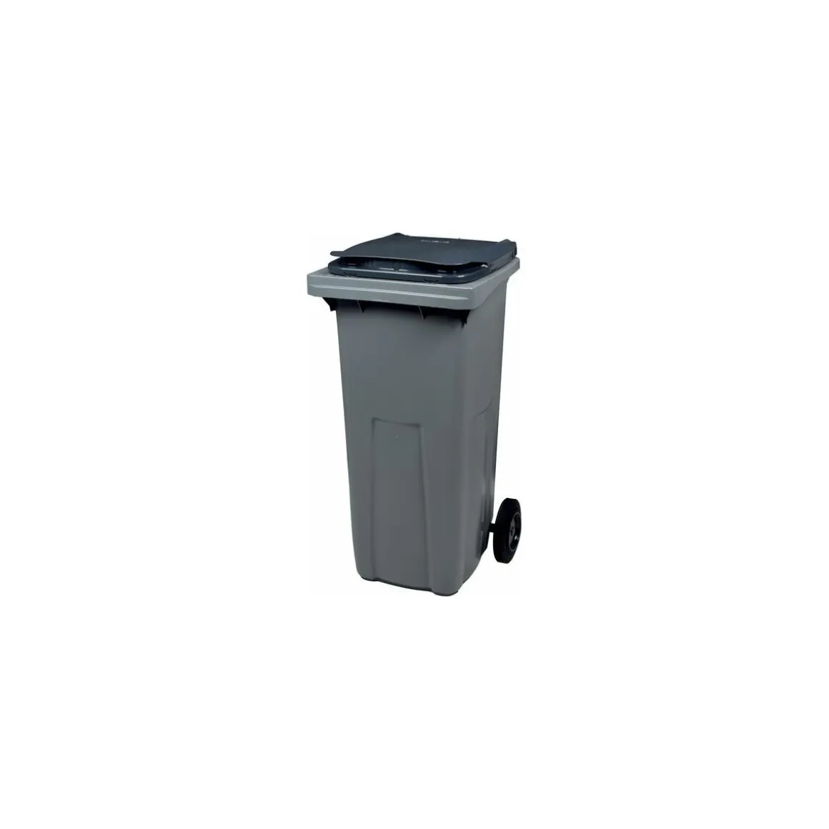 Poubelle plastique grise sur roues 120 L