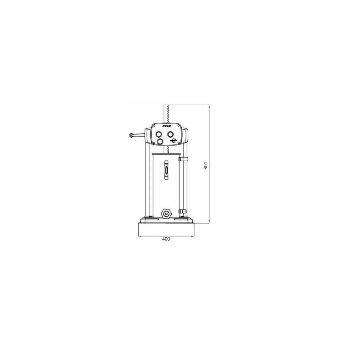 Poussoir manuel vertical 13 L PV13P