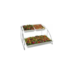 Présentoir inox 2 bacs GN 1/1