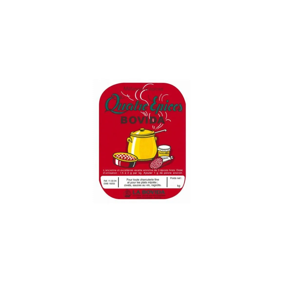 Quatre épices Bovida - pot de 350 g