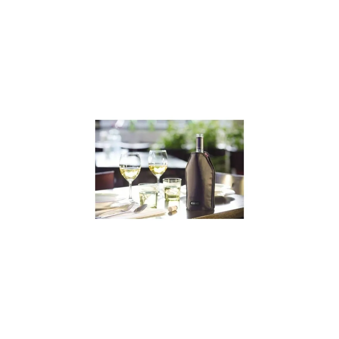 Rafraichisseur à vin housse noire pour bouteille de 75 cl