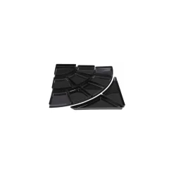 Ravier arrondi ABS noir 24 x 17 x 4 cm