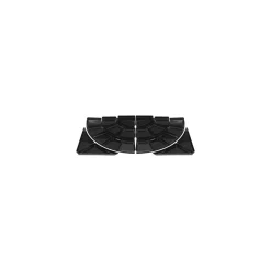 Ravier triangle arrondi ABS noir 80 x 56 x 4 cm - par 2