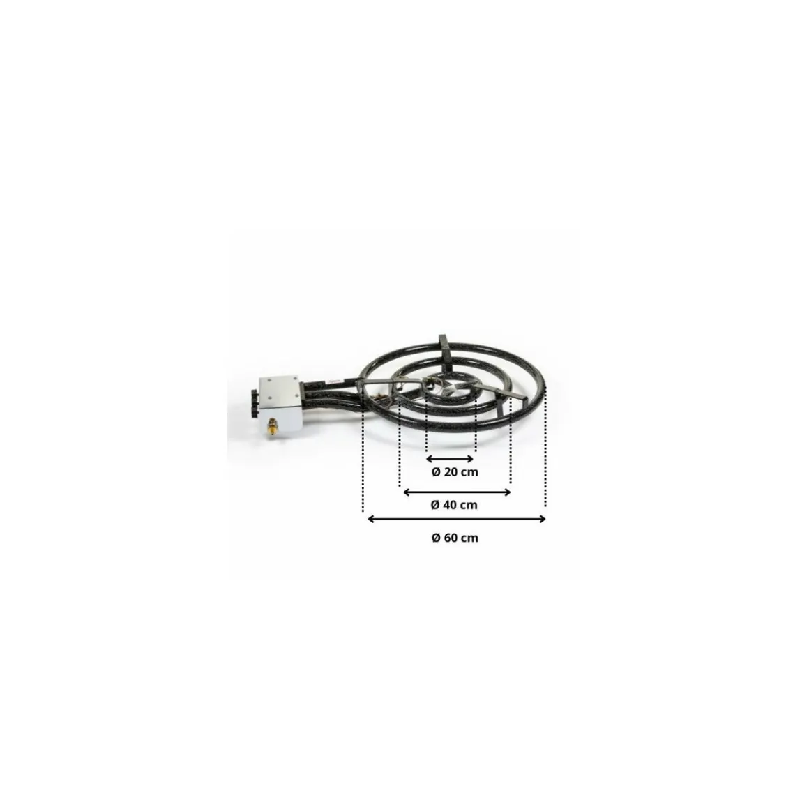 Réchaud à paella Pro ø 60 cm avec thermocouple et piètement Garcima