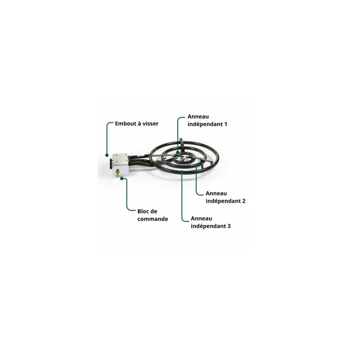 Réchaud à paella Pro ø 60 cm avec thermocouple et piètement Garcima