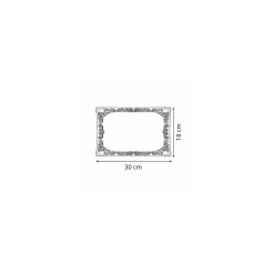 Rectangle dentelles papier blanc 30 x 18 cm - par 250