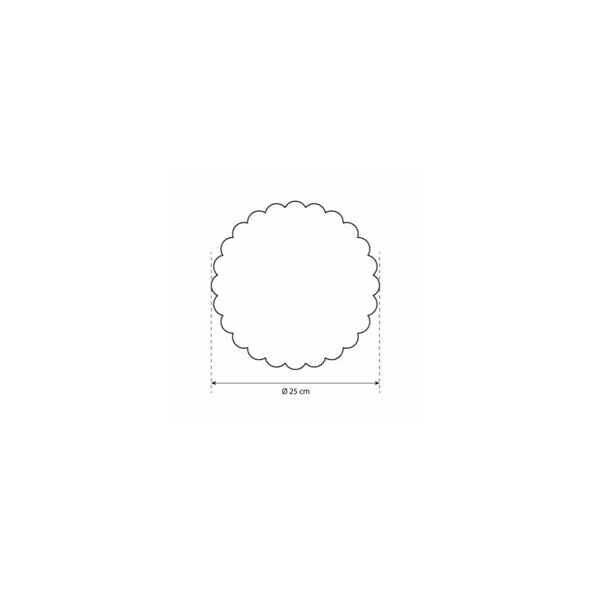 Rond pâtissier festonné ø 250 mm - par 250