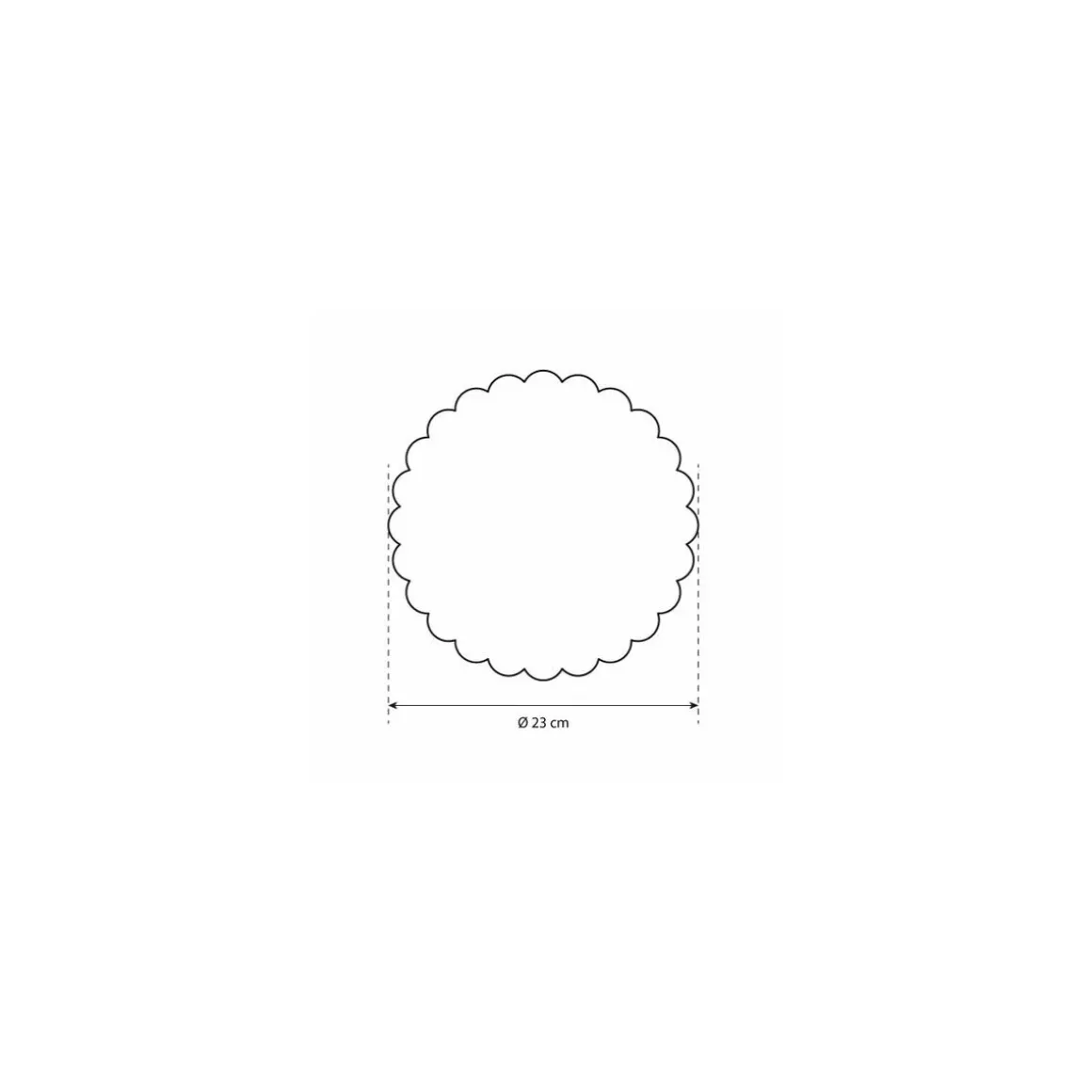 Rond pâtissier festonné ø 230 mm - par 250