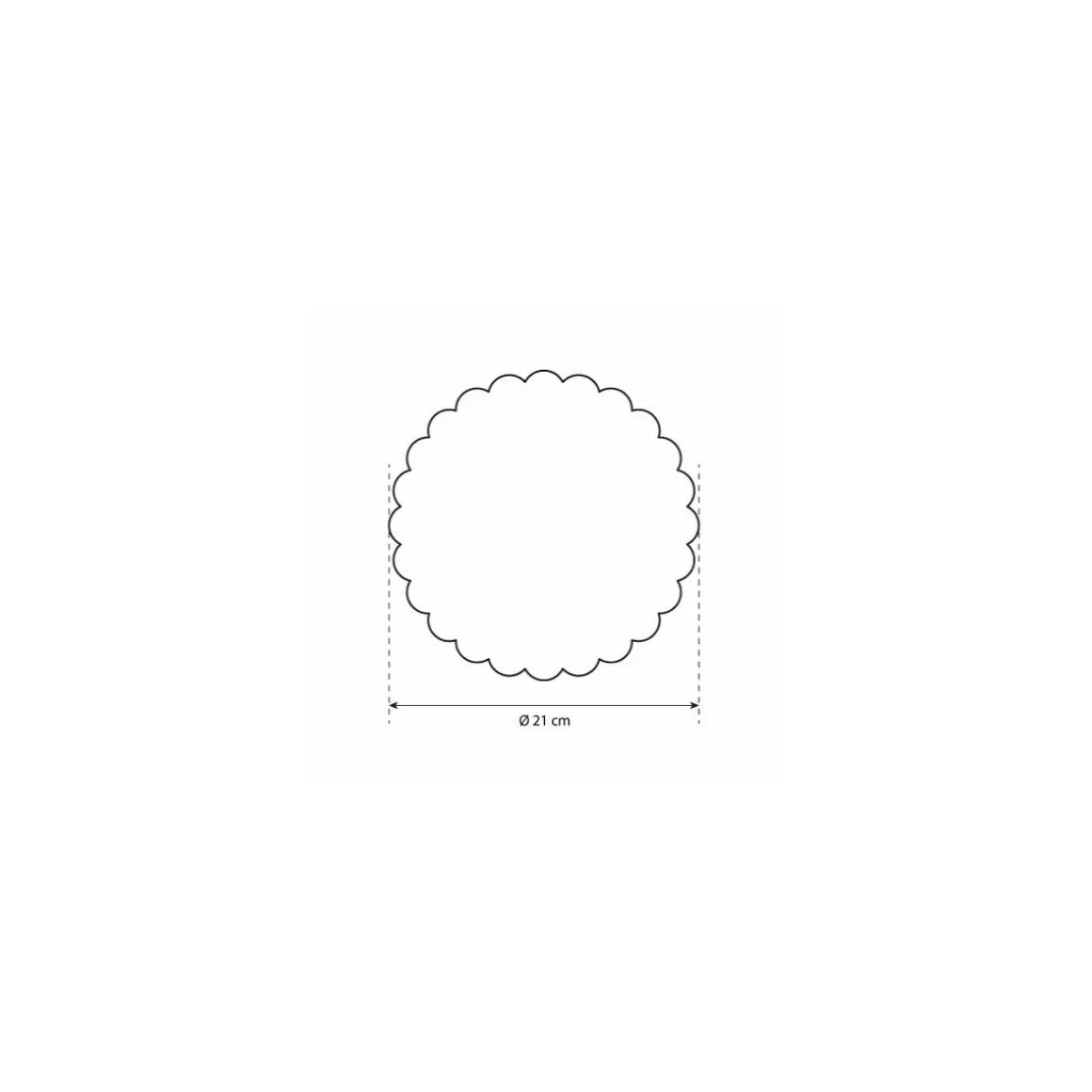 Rond pâtissier festonné ø 210 mm - par 250