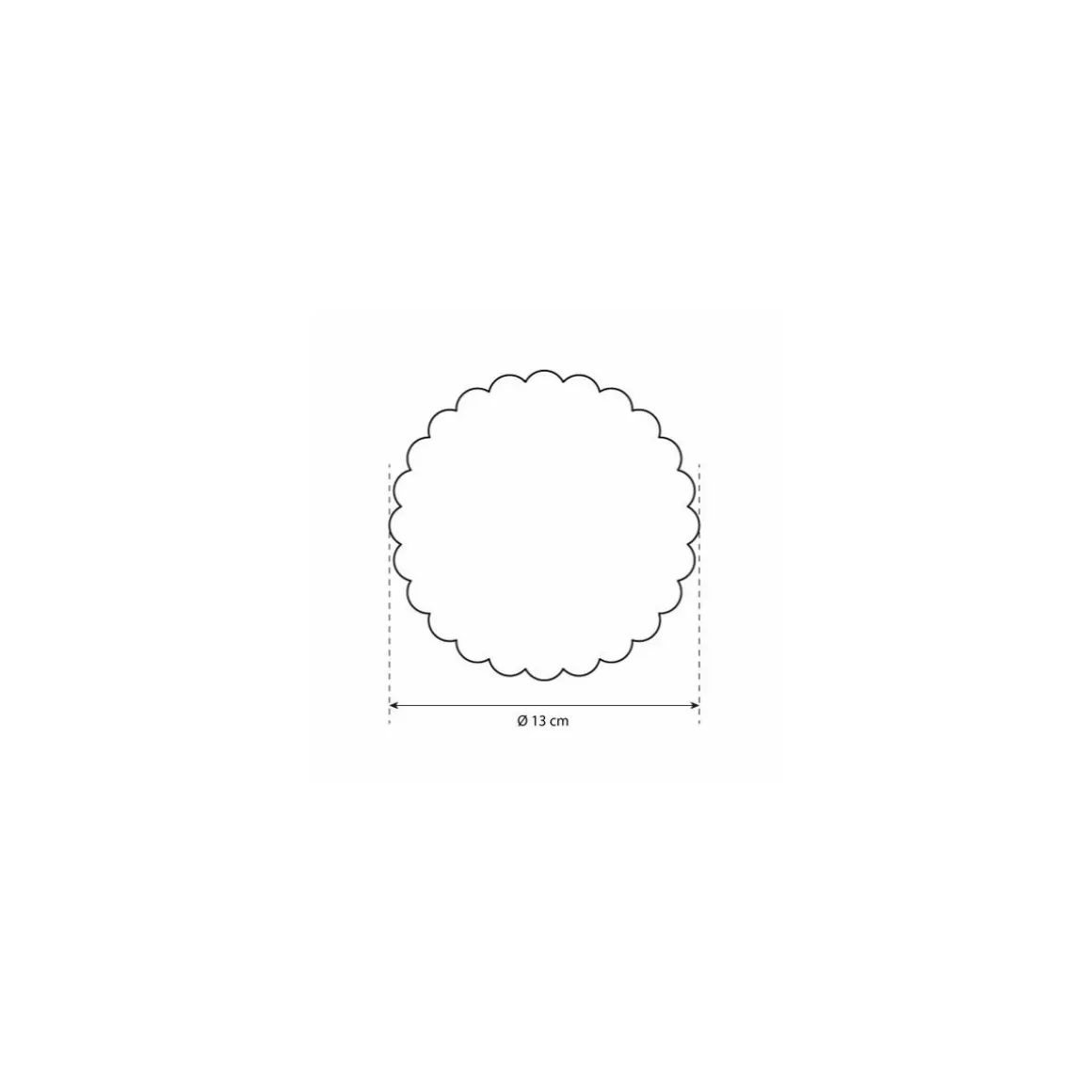 Rond pâtissier festonné ø 130 mm - par 250
