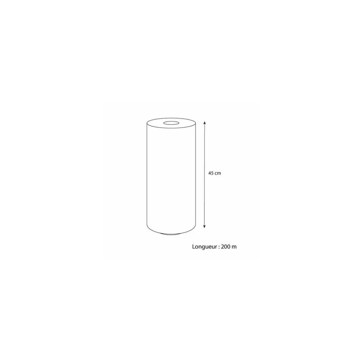 Rouleau aluminium 11µ boite distributrice 45 cm x 200 m