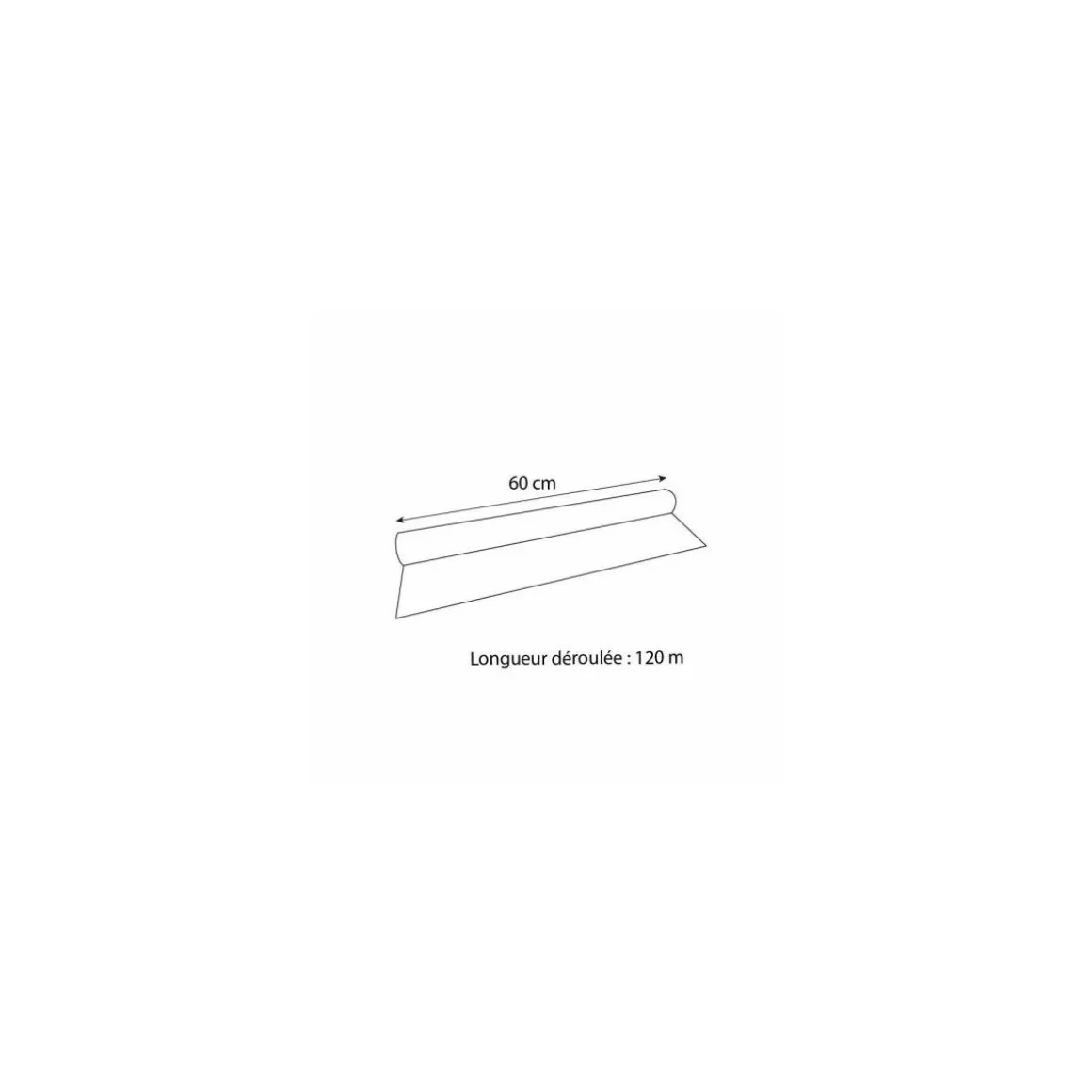Rouleau film polypropylène 60 cm x 120 m - à l'unité