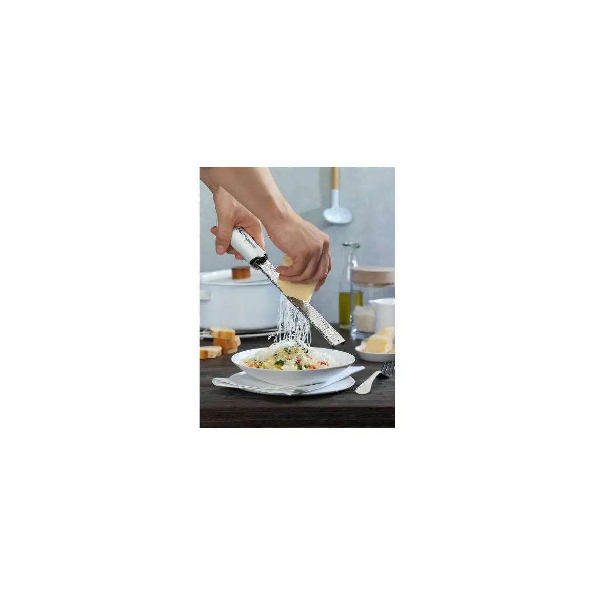 Râpe zesteur premium blanc