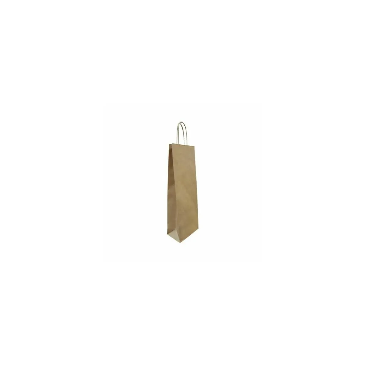 Sac bouteille kraft brun vergé 14 + 8 x 39 cm - par 50