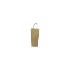 Sac bouteille kraft brun vergé 14 + 8 x 39 cm - par 50