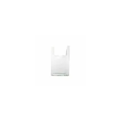 Sac bretelles blanc grosses volailles 50 µ 30 x 60 + 9 cm - par 500