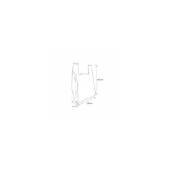 Sac bretelles blanc grosses volailles 50 µ 30 x 60 + 9 cm - par 500