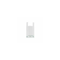 Sac bretelles blanc grosses volailles 50 µ 30 x 60 + 9 cm - par 500