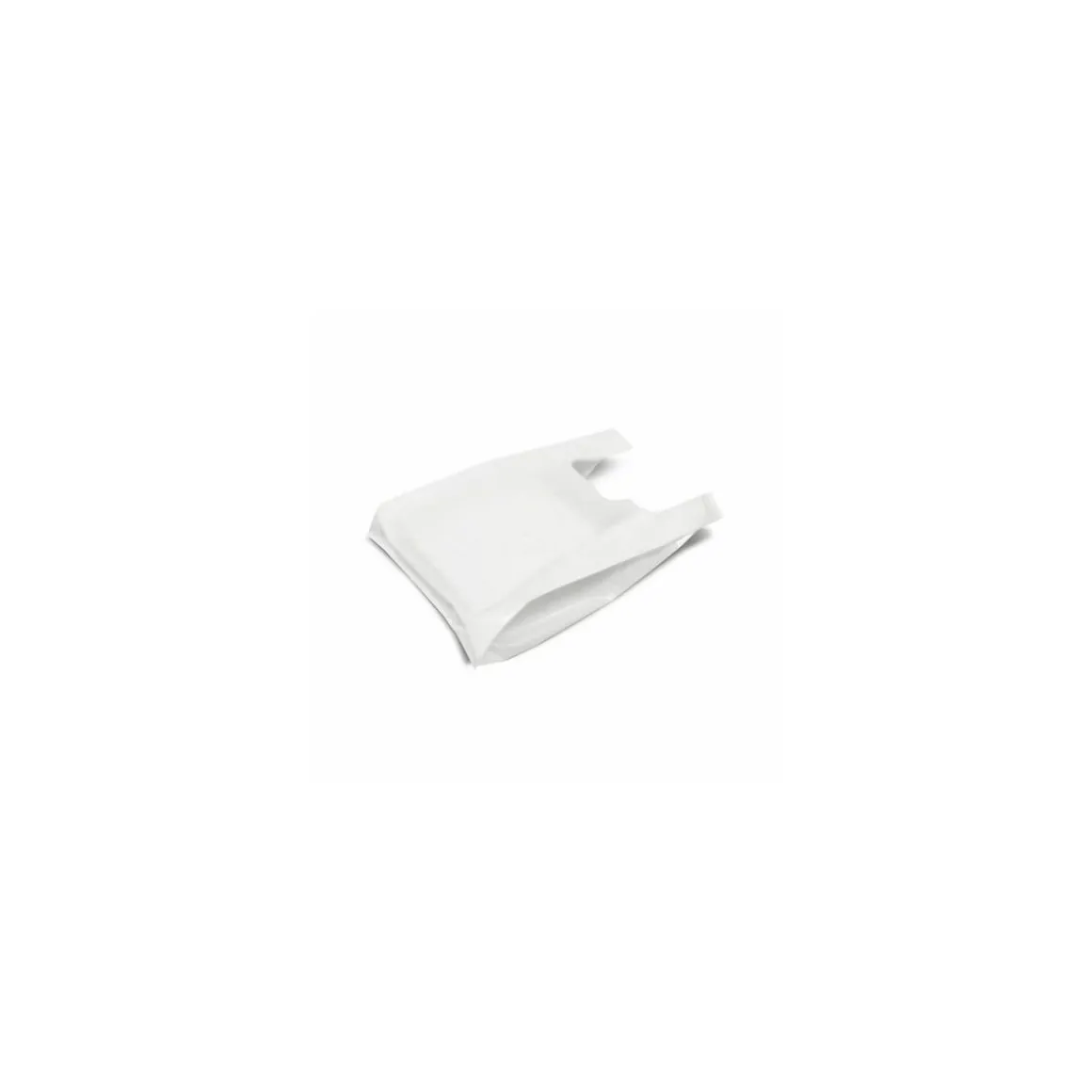 Sac bretelles blanc PEBD 50 µ - 45 x 26 + 6 cm - par 500