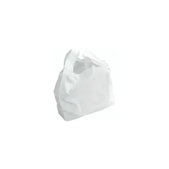 Sac bretelles blanc PEBD 50 µ - 45 x 26 + 6 cm - par 500