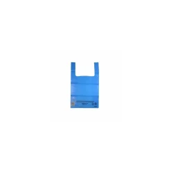Sac bretelles bleu PEBD 50 µ 45 x 26 + 6 cm - par 500